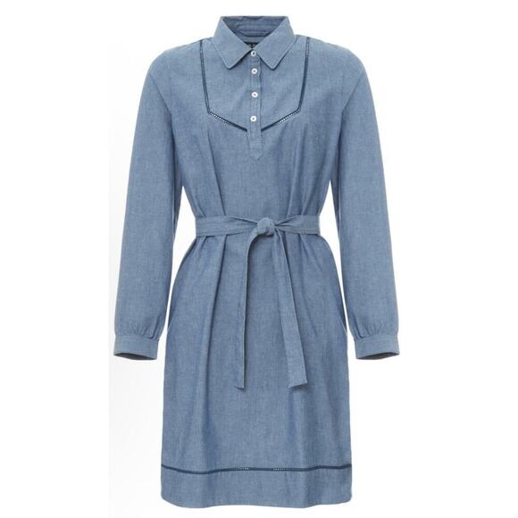 A.P.C. Maeve Chambray Dress Cotton size FR 40, US 6/8 - Picture 1 of 7